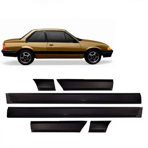 Friso monza chevrolet de 1994 a 1996 lateral preto largo versão gls duas portas bicolor seis peças