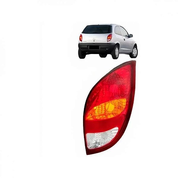 Lanterna celta chevrolet de 2000 a 2006 traseira lado direito tricolor com ré branca