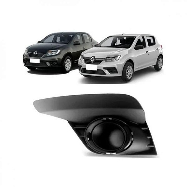 Grade lateral do para choque sandero renault de 2020 a 2024 dianteira lado esquerdo sem furo