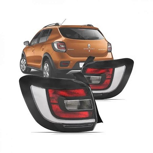 Lanterna sandero renault de 2014 a 2019 traseira lado esquerdo stepway