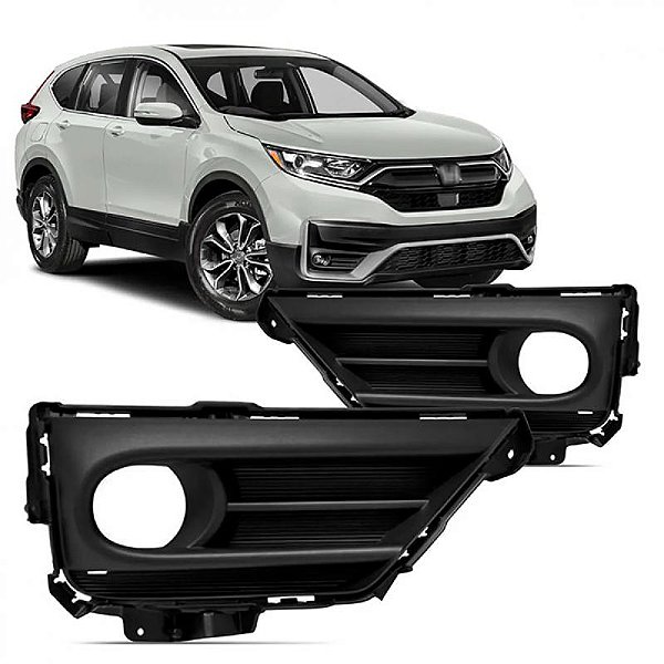 Grade lateral para choque crv honda de 2021 dianteiro lado direito com furo