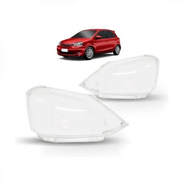 Lente de farol etios toyota de 2012 a 2021 lado direito