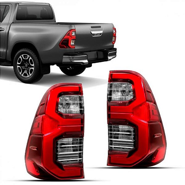 Lanterna hilux toyota de 2021 a 2025 traseira lado direito picape com LED sem soquete