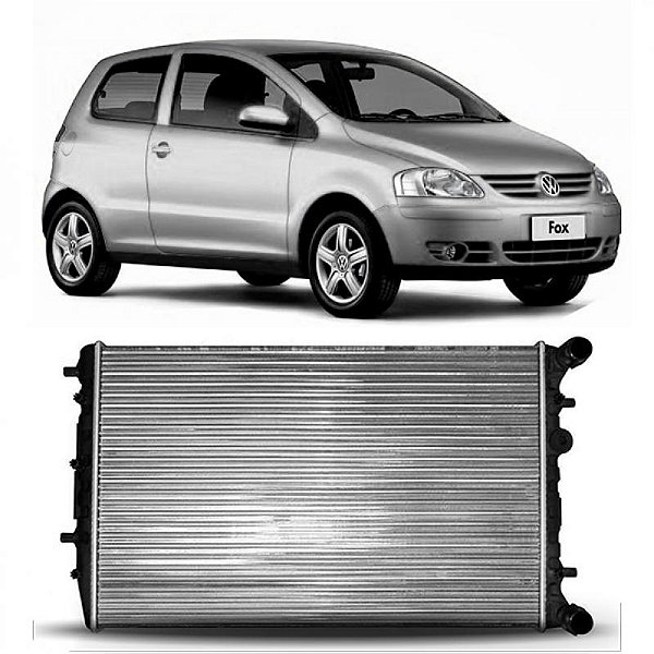 Radiador fox crossfox e spacefox volkswagen de 2004 a 2009 e polo volkswagen de 2003 a 2005 motor 1.6 câmbio manual