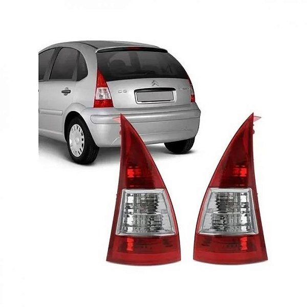 Lanterna c3 citroën de 2006 a 2012 lado esquerdo traseira bicolor