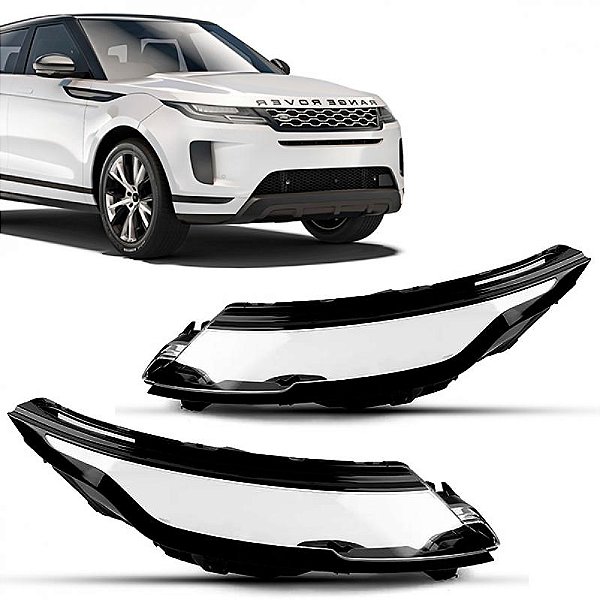 Lente de farol evoque land rover de 2020 a 2024 lado esquerdo