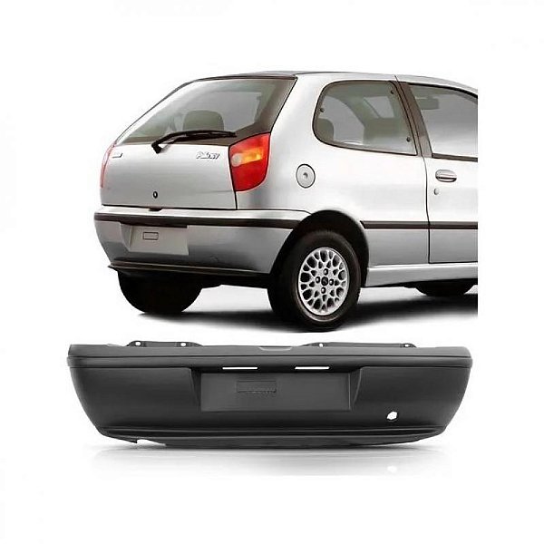 Para choque palio fiat de 1996 a 2000 traseiro preto texturizado