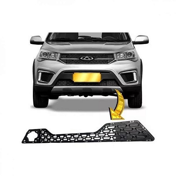 Grade para para choque tiggo 2 chery de 2018 a 2022 dianteira central