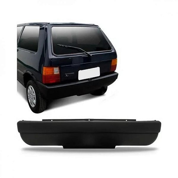 Para choque uno fiat de 1984 a 2003 traseiro preto