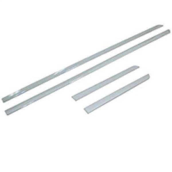 Friso universal lateral cromado fino para duas portas bicolor