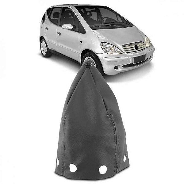 Coifa de câmbio classe a mercedes benz de 1999 a 2005 cinza em napa sem base