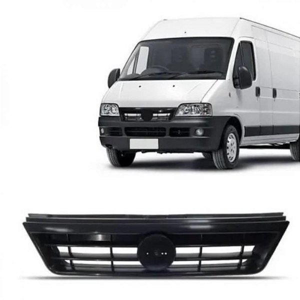 Grade do radiador ducato fiat de 2005 a 2017 preta sem friso e sem emblema