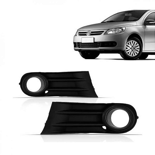 Grade do para choque gol volkswagen de 2009 a 2012 dianteira lado direito com aro preto com furo geração 5