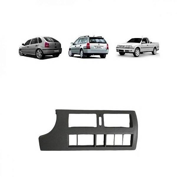 Moldura inferior para choque do painel gol volkswagen de 1999 a 2005 central geração três ponteira para choque
