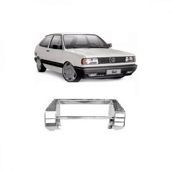 Moldura inferior para choque do painel gol volkswagen de 1987 a 1996 cromada versão cl