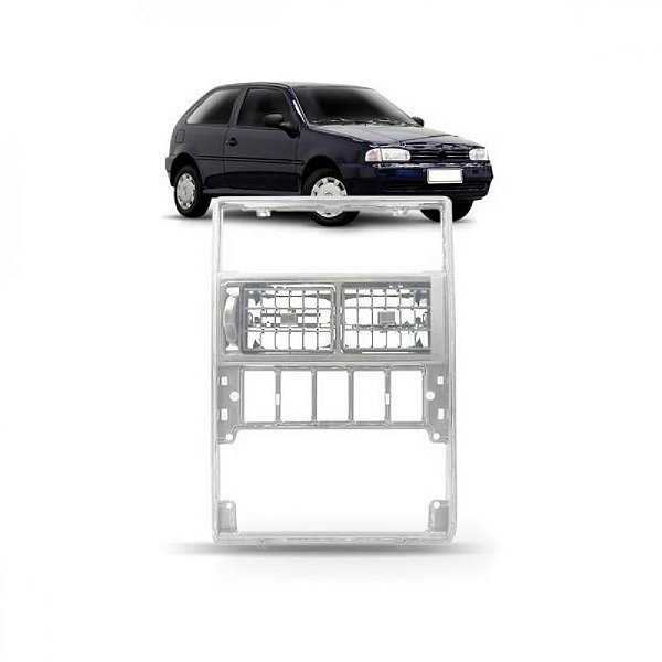 Moldura inferior para choque do painel gol volkswagen de 1995 a 1999 cromada com difusor