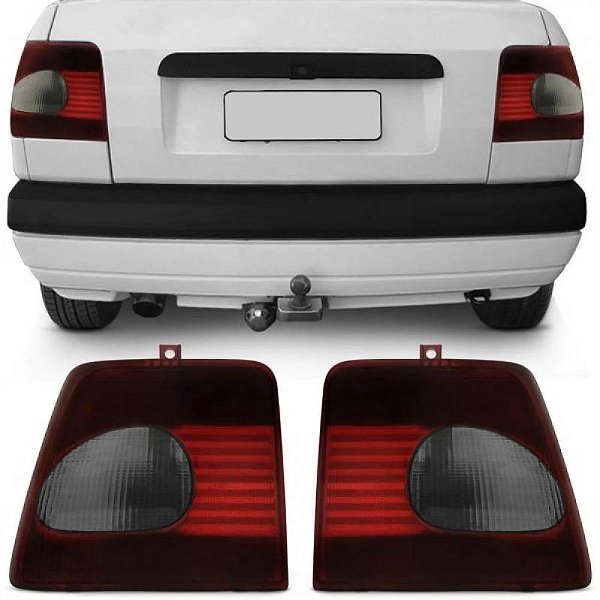Lente de lanterna tempra fiat de 1996 a 1998 traseira lado direito fumê tipo pingo