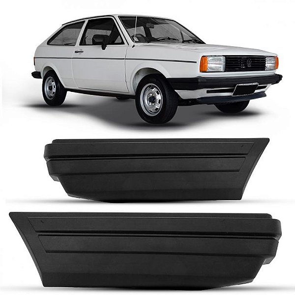 Ponteira de para choque gol volkswagen de 1984 a 1986 superior preto