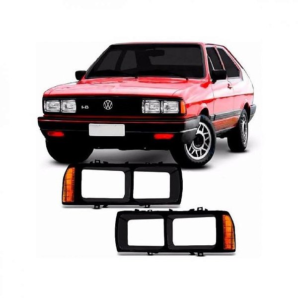 Máscara do farol passat volkswagen de 1983 a 1988 lado direito preto para farol duplo
