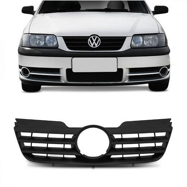Grade do radiador gol volkswagen de 2004 a 2005 preto geração três ponteira para choque fase dois