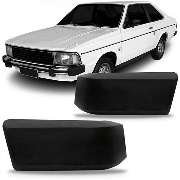 Ponteira do para choque corcel ii luxo ford de 1978 a 1984 superior preto