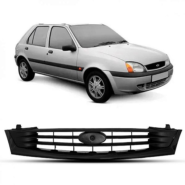 Grade do radiador fiesta ford de 2000 a 2006 preta com moldura inferior do para choque