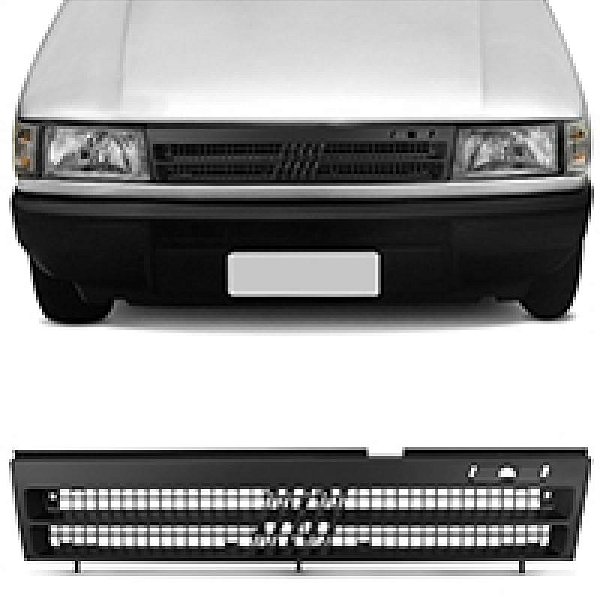 Grade do radiador uno fiat de 1991 a 1999 preta completa