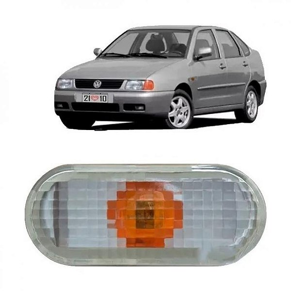 Lanterna polo classic volkswagen de 1997 a 2002 lateral cristal