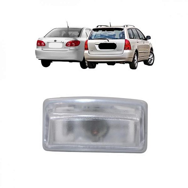 Lanterna de placa corolla toyota de 1998 a 2008 com soquete