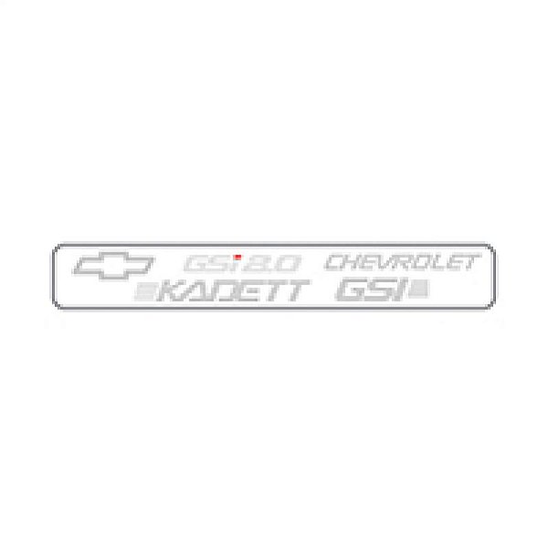 Adesivo kadett chevrolet prata versão gsi conjunto de 4 peças