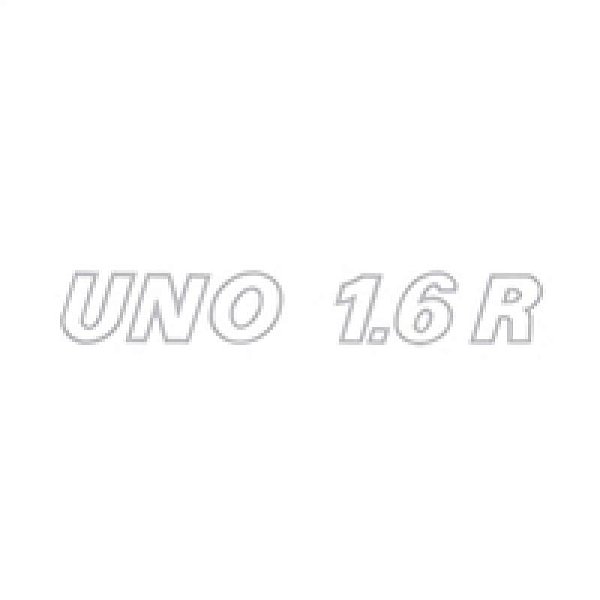 Adesivo uno fiat para tampa do porta malas prata versão 1.6r