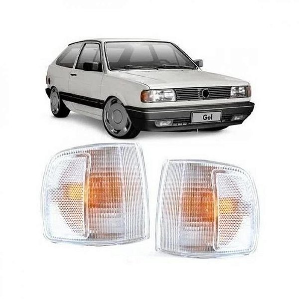 Lanterna gol volkswagen de 1991 a 1996 dianteira lado esquerdo cristal e cristal amarela