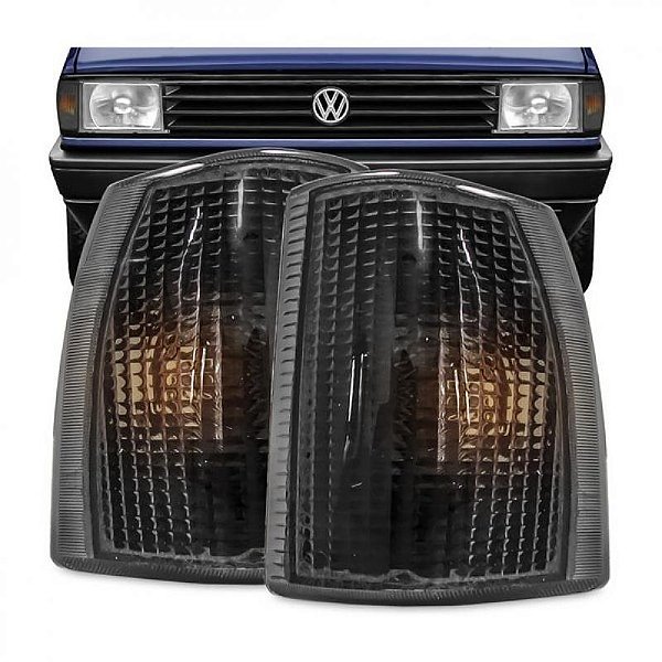 Lanterna gol volkswagen de 1987 a 1990 dianteira lado esquerdo fumê amarela