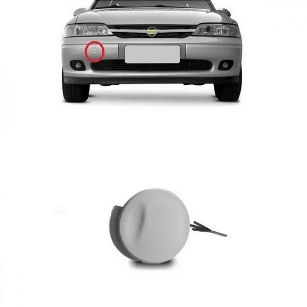 Tampão de para choque vectra chevrolet de 1997 a 1999 dianteiro com acabamento em primer