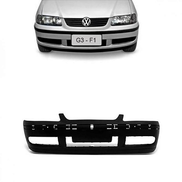 Ponteira para choque gol volkswagen de 1999 a 2003 dianteira preta lisa geração 3