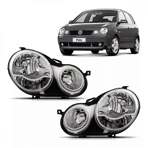 Farol polo volkswagen de 2003 a 2006 lado esquerdo manual