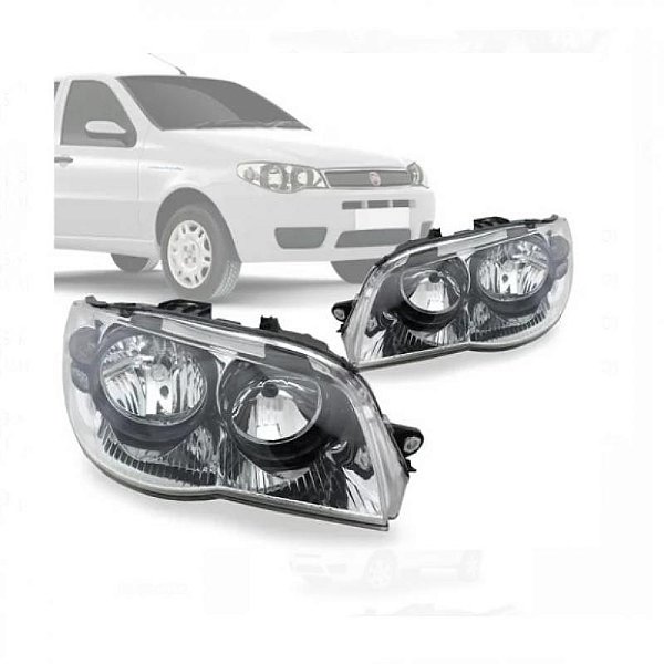 Farol palio fiat de 2004 a 2015 lado direito celebration tipo zoiao H7 e H7