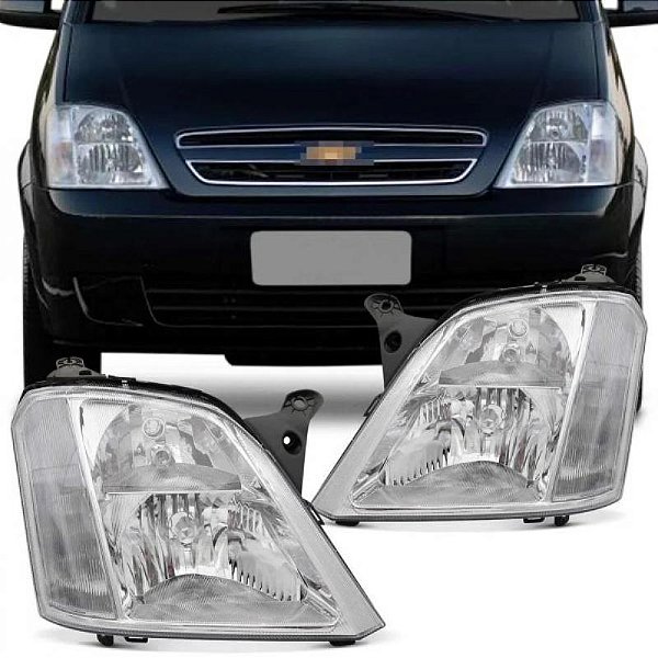 Farol meriva chevrolet de 2002 a 2012 lado direito manual