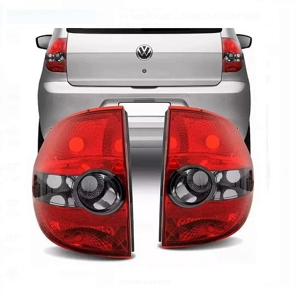 Lanterna fox e crossfox volkswagen de 2004 a 2009 traseira lado esquerdo fumê de ré com pisca