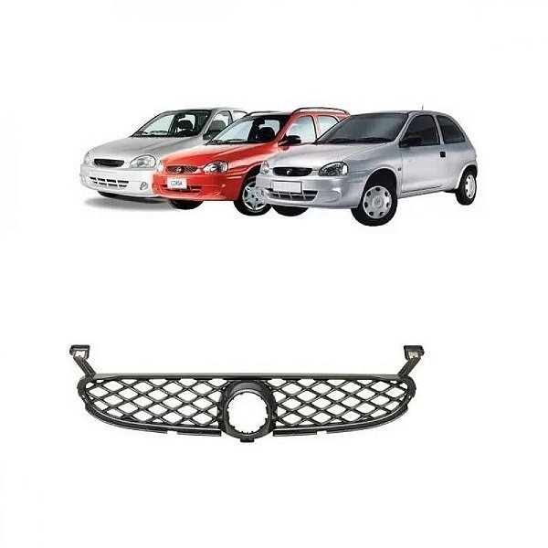 Grade do radiador corsa chevrolet de 2000 a 2003 preta tipo colmeia