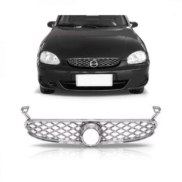 Grade do radiador corsa classic chevrolet de 2000 a 2003 cromada