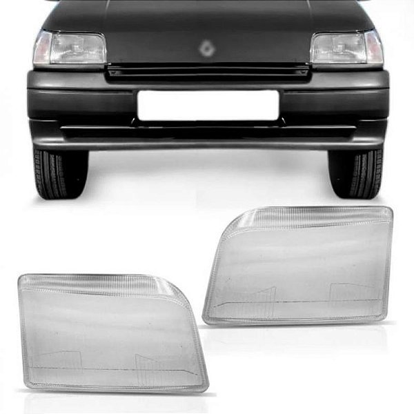 Lente de farol clio renault de 1993 a 1995 lado esquerdo azul claro