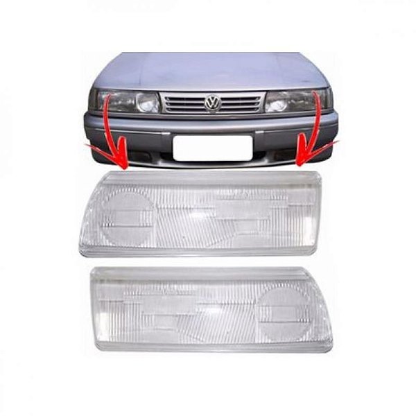 Lente de farol vectra chevrolet de 1997 a 1999 lado direito com borracha