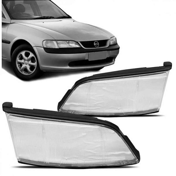 Lente de farol vectra chevrolet de 1997 a 1999 lado direito com borracha