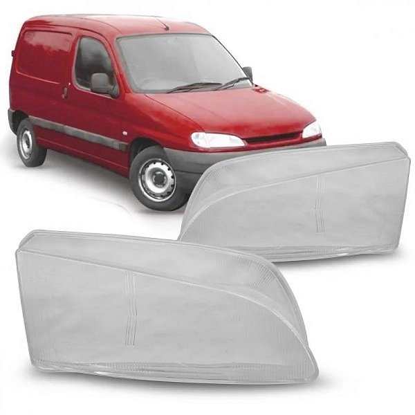 Lente de farol partner peugeot de 1999 a 2003 lado direito