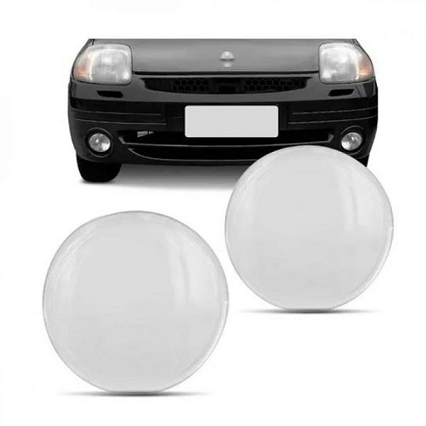Lente de farol auxiliar clio renault de 1999 a 2003 e twingo e kangoo renault de 1998 a 2007 lado esquerdo lisa
