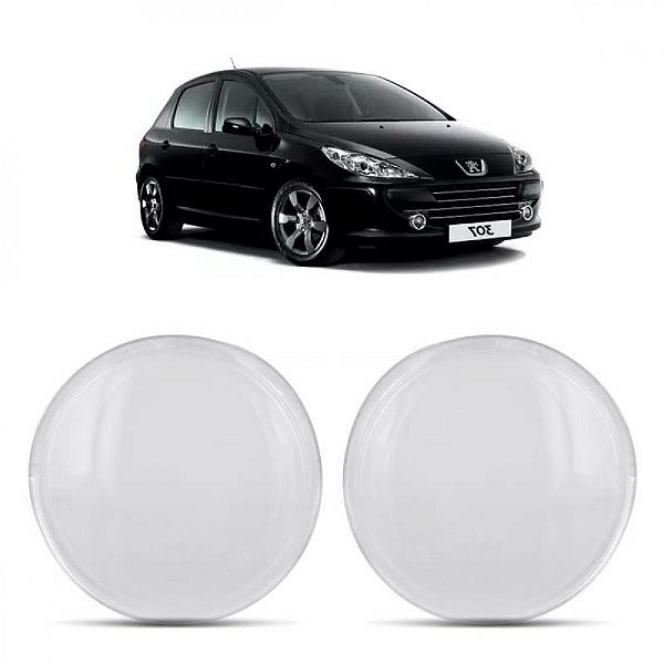 Lente de farol auxiliar 307 peugeot de 2007 a 2012 lado esquerdo e lado direito