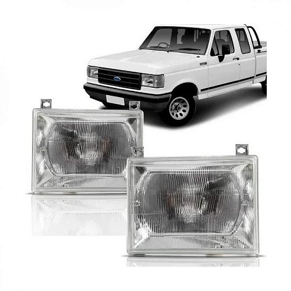 Farol f1000 ford de 1993 a 1996 lado esquerdo sem suporte com furo para lanterna