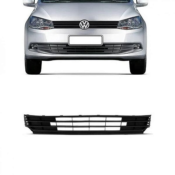 Grade do para choque gol volkswagen de 2013 a 2016 dianteira central carcaça preta geração 6