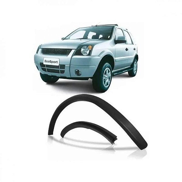 Moldura do vão da roda ecosport ford de 2003 a 2012 dianteira lado direito preta